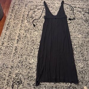 Black Sleeveless maxi coverup dress